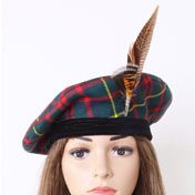 Beret, Ladies, With Feather, MacKintosh, MacIntosh Tartan